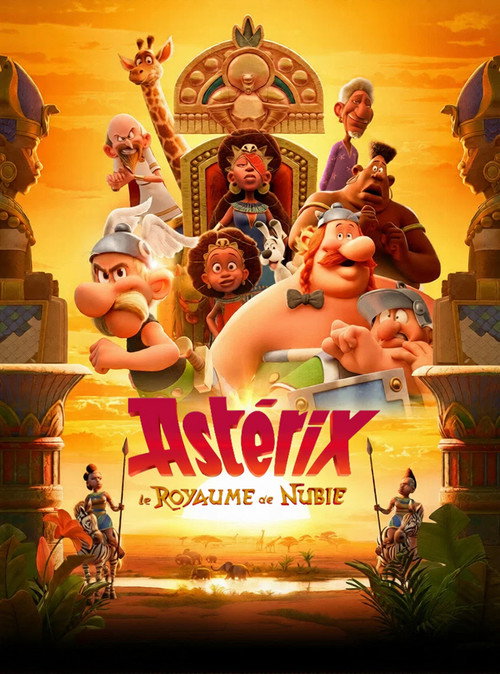 Affiche du film d'animation Astérix : Le Royaume de Nubie